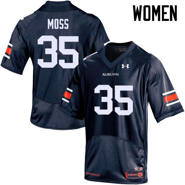 Women Auburn Tigers #35 James Owens Moss College Football Jerseys Sale-Navy